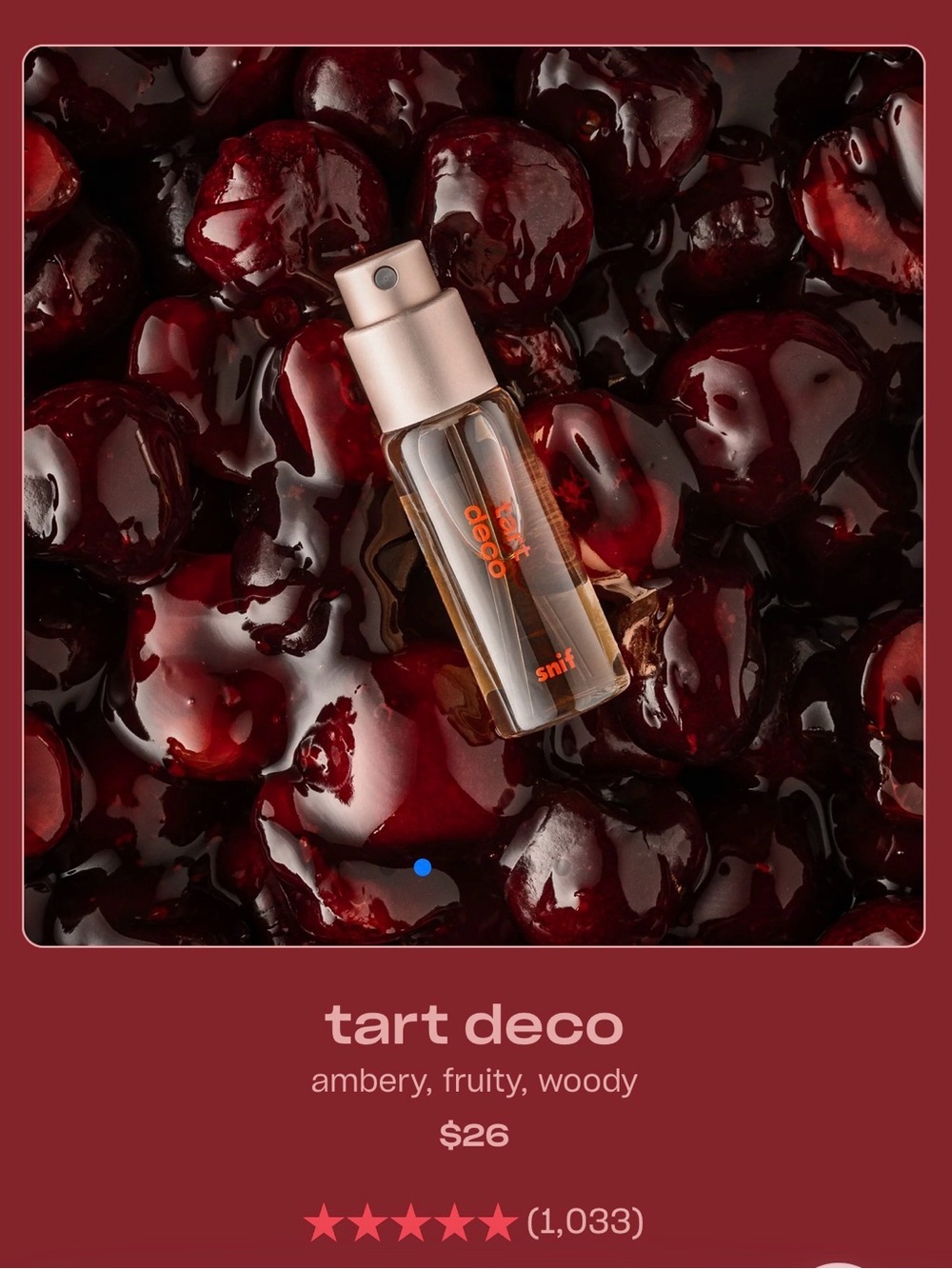 Snif tart deco. Purse size perfume $18 NIB